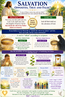 Salvation Opposites True And False